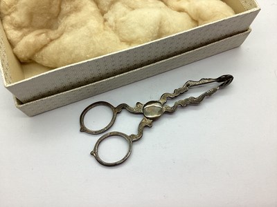 Lot 135 - A Pair of Hallmarked Silver Sugar Tongs, JR,...