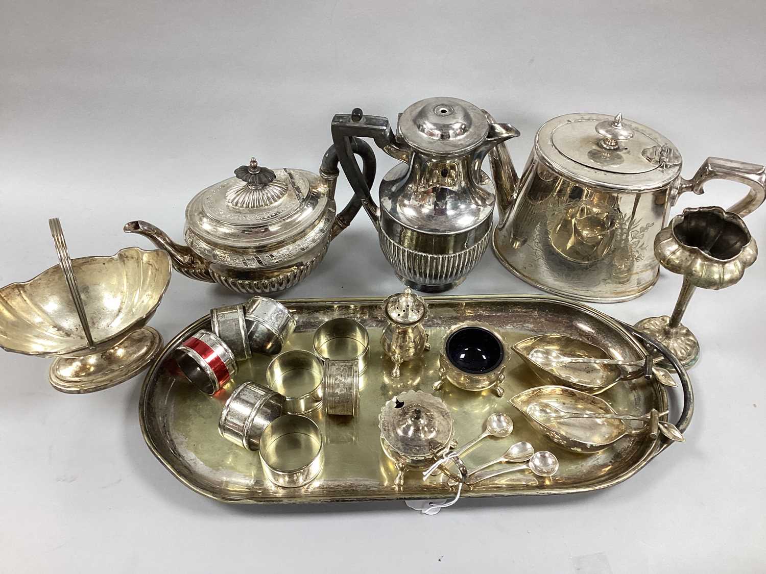 Lot 21 - A Pair of L'Ecuyer French Plated Salts, with...