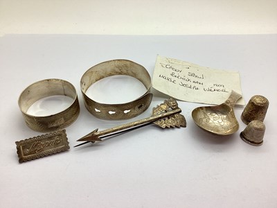 Lot 133 - A Hallmarked Silver Caddy Spoon, (marks rubbed...