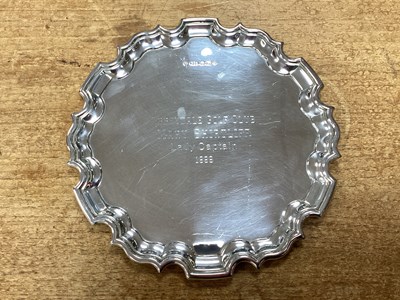 Lot 134 - A Small Hallmarked Silver Tray, RC, Sheffield...