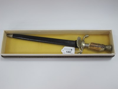 Lot 1357 - Solingen Germany Bladed Dagger, with nickel...