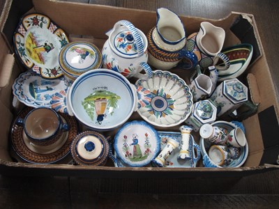 Lot 1069 - Quimper Pottery, to include jugs, coffee set,...