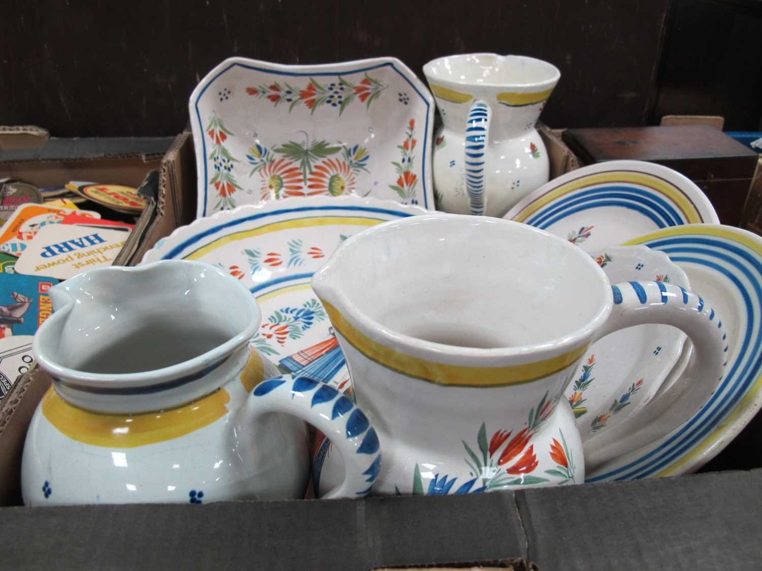 Lot 1055 - Quimper Pottery in Traditional Colours, to...
