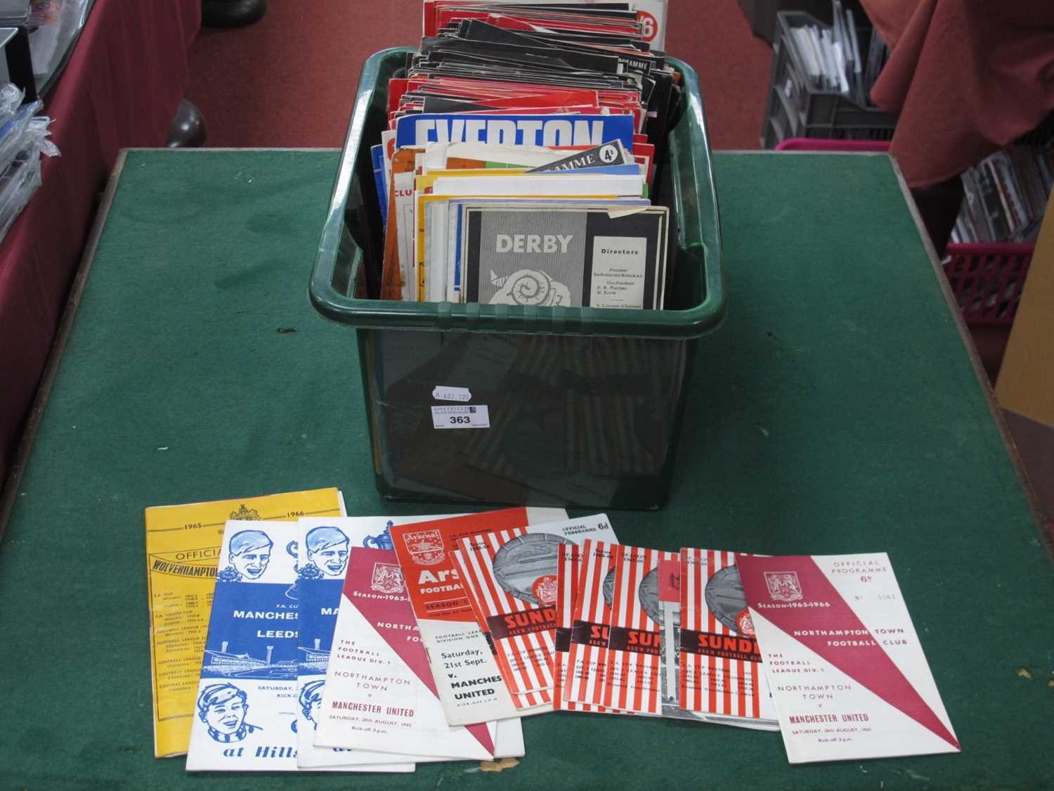 Lot 363 - Manchester United Home and Away Programmes...
