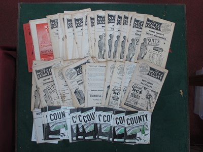Lot 385 - Notts County 1950's Programmes, mainly homes...