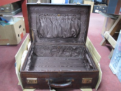 Lot 1090 - An Edwardian Era Leather Crocodile Skin Case,...