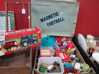 Lot 1015 - A vintage child's wooden push trolley with Tri-...