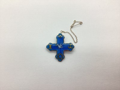 Lot 163 - A Scottish Hallmarked Silver and Enamel Cross...
