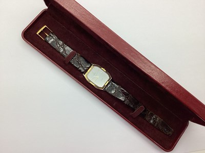 Lot 134 - Omega; A De Ville Quartz Slim Dress Watch, the...