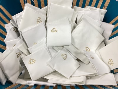 Lot 48 - A Quantity of Fabric Jewellery Pouches :- One Box