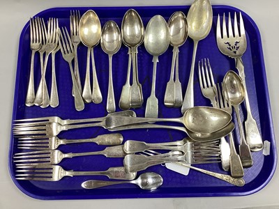 Lot 89 - A Set of Five Hallmarked Silver Fiddle Pattern...