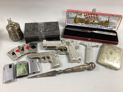 Lot 8 - Norwegian Royal Pewter Letter Opener, in...