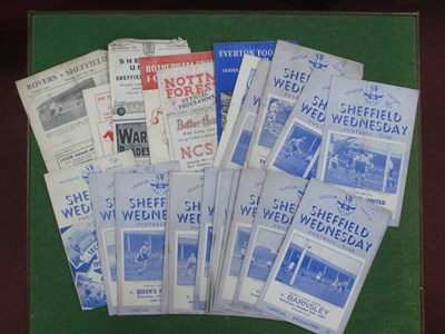 Lot 886 - Sheffield Wednesday 1951-2 Programmes, v,...