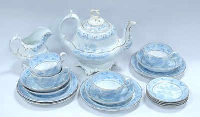 Lot 1149 - An early Victorian part tea service circa 1850...