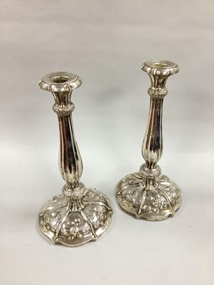 Lot 94 - A Pair of XIX Century Austrian Candlesticks,...