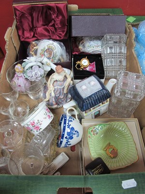 Lot 1002 - Commemorative China, Doulton small figures,...