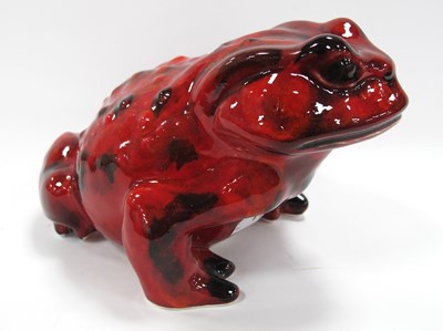 Lot 1157 - Anita Harris Flambé Model of a Toad, gold...
