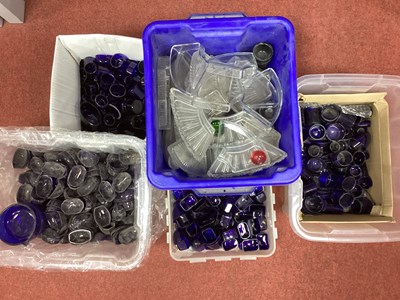 Lot 39 - A Large Selection of Blue Glass Salt / Mustard...