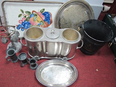 Lot 1055 - Champagne Bucket, tray, etc:- One Box