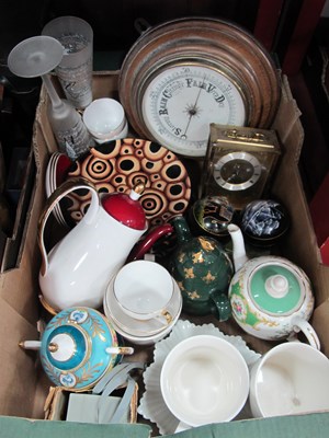 Lot 1070 - Barometer (glass absent), Acctim carriage...