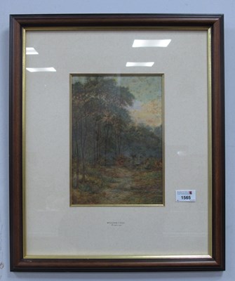 Lot 1565 - WILLIAM J. HILL (Fl. 1875-1919), A Woodland...