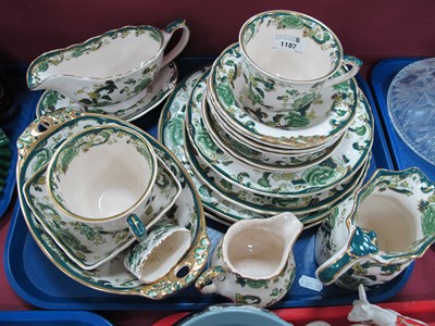Lot 1187 - Mason's 'Chartreuse' Table Pottery. of...