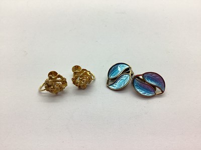 Lot 194 - David Andersen; A Pair of Norwegian Enamel...