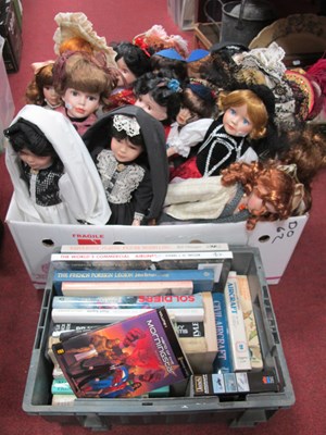 Lot 1123 - Eighteen Late XX Century Dolls with Pottery...