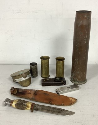 Lot 379 - WWI 1918 British 6 Pounder Cartridge Case,...