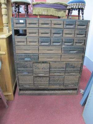 Lot 1543 - Industrial Metal Tool Cabinet by N Brown Eagle...