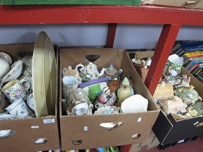 Lot 1072 - Pottery Teapots, Ringtons butter dish, biscuit...