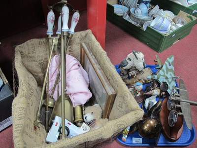 Lot 1037 - Companion Set, brass cannon, resin animals,...