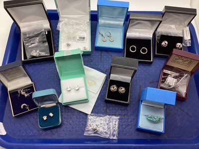 Lot 78 - A Collection of Modern "925" Earrings, to...