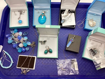 Lot 1 - A Collection of Modern "925" Stone Set...