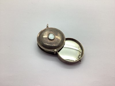 Lot 91 - A Victorian Hallmarked Silver Folding Mirror,...