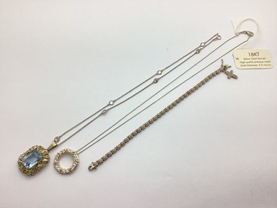 Lot 144 - Decorative Single Stone Pendant, stamped "830",...