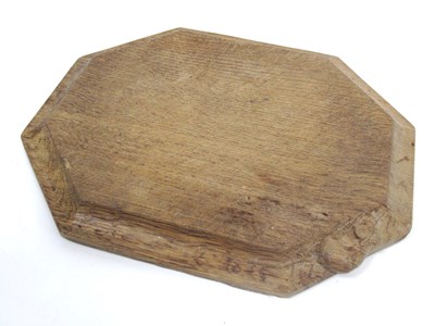 Lot 1280 - A Robert 'Mouseman' Thompson Oak Bread Board,...
