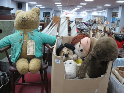 Lot 1057 - Soft Dolls, to include PG Tips Monkeys, E-T,...