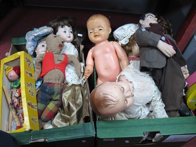 Lot 1049 - Dolls - Three pot headed, celluloid Ok Kader,...