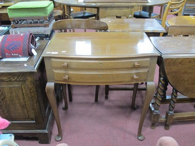 Lot 1567 - XX Century Mahogany Two Drawer Chest, top with...