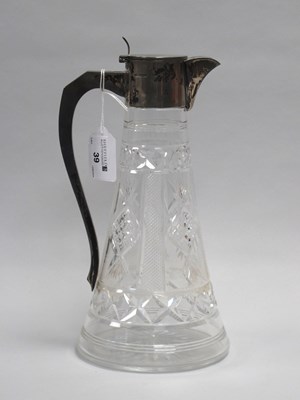 Lot 39 - A Hallmarked Silver Mounted Cut Glass Claret...