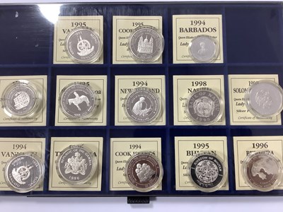 Lot 529 - Collection Of Thirteen Silver Proof Coins,...