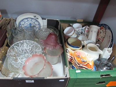 Lot 1053 - Cut Glass Bowl, moulded glass jug, Masons,...