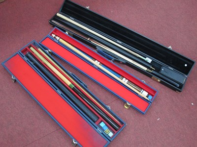 Lot 1376 - Cue Craft of Buxton Snooker Cue, three...