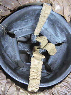 Lot 372 - WWII British Brodie Helmets, comprising helmet...