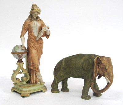 Lot 1153 - A Royal Dux Pottery Model of a Standing...