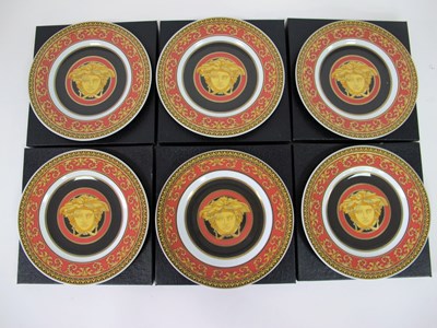 Lot 1055 - Six Rosenthal 'Versace' Porcelain Plates, in...