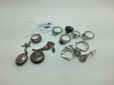 Lot 190 - A Hallmarked Silver Oval Locket Pendant, on...