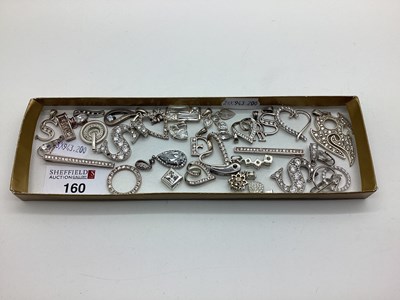 Lot 160 - A Selection of "925" and other inset pendants,...