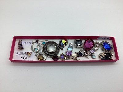 Lot 161 - A Selection of "925" and other inset pendants,...